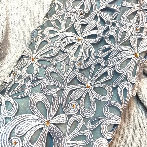 Toula Swarovski Embelished Jacket and Skirt Set - Picture 7 of 8